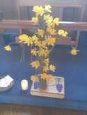 Daffodil decorated cross